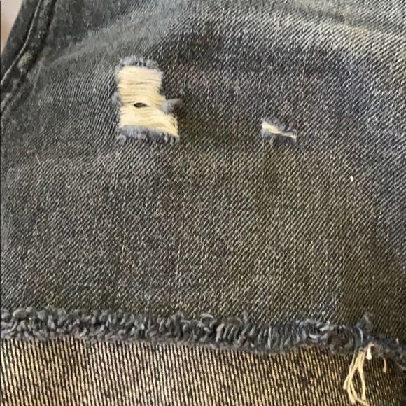 NWOT Hudson Sloan Distressed Faded Black Short Overalls Size XS - Picture 8 of 11